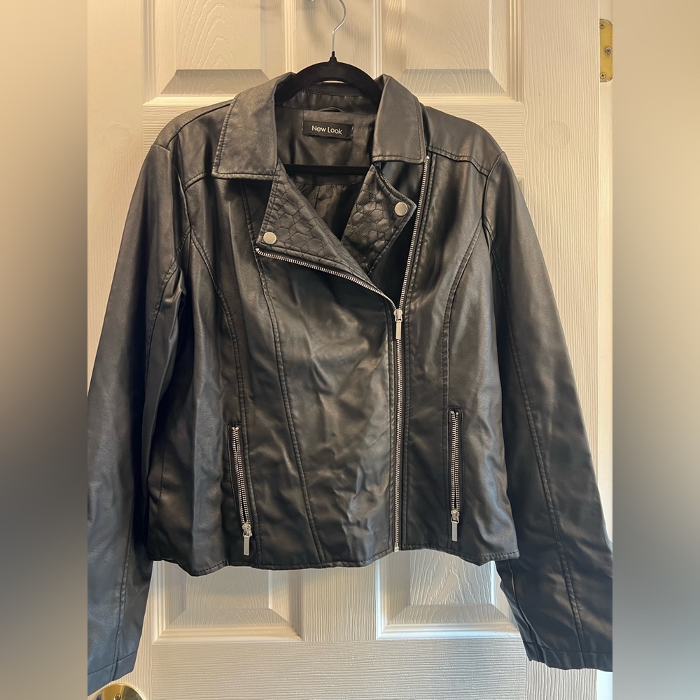 New Look Women's Black Leather Jacket